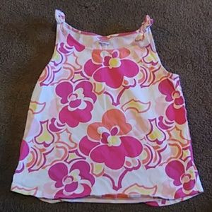 GYMBOREE PINK FLOWER TANK TOP SIZE 10/12